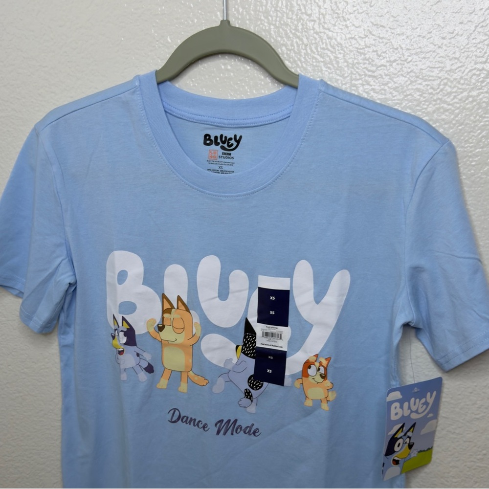 Bluey Light Blue Kids' T-Shirt with Dance Mode Print